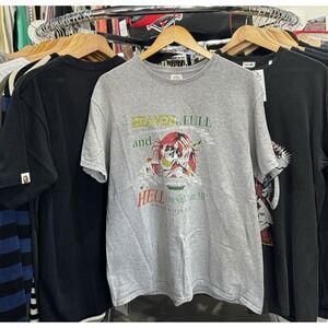 Vintage Y2K Heaven Is Full and Hell Doesn't Want Me Funny T Shirt Size Large